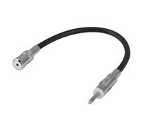Adattatore d'Antenna Spina DIN (M) a Accoppiamento ISO (F) con Cavo Prolunga 19cm, Compatibile con Veicoli, Alta Qualità, Connessione Stabile per Autoradio e Antenne