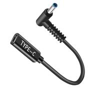 Adattatore DC 4,5 x 3,0 mm su cavo USB C, maschio a DC femmina 12 V 19 V 20 V, adattatore DC 4,5 x 3,0 mm su adattatore USB C, realizzato per HP Elitebook Probook Spectre Chromebook Stream Envy Laptop