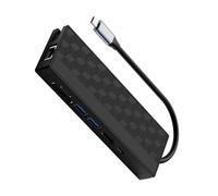 Adattatore del porto di USB C 7 con la trasmissione di Gigabit Ethernet 4K30hz e due USB3.0 con le piccole scanalature di memoria