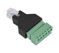 Adattatore del terminale a vite Zenithaur RJ12 per il connettore Ethernet RJ12 6P6C a 6 pin Adattatore di cavo audio del terminale a vite