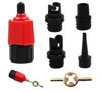 Adattatore della pompa ad per gonfiabili, adattatore pompa a paletta con 4 convertitori per paddle board/barca a canottaggio gonfiabile/kayak, accessori kayak