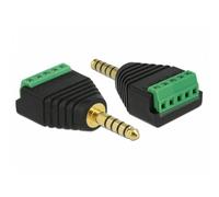 Adattatore DeLOCK 4.4 mm a blocco di terminali nero/verde