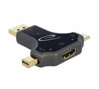 Adattatore Delock 64060 3-in-1 USB-C/DP/miniDP a HDMI 4K 60Hz Nero