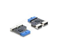 Adattatore DeLock 67342 USB 3.0 20 pin verso 2x USB Type E Key A
