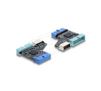 Adattatore DeLOCK 67343 USB 3.0 Interno 20 Pin a 2x USB 3.0 e Type-E Key A