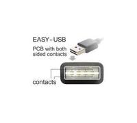 Adattatore Delock Easy-USB 2.0-A Plug USB 2.0-A Calco angolato al piano superiore NEW