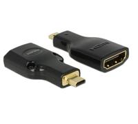 Adattatore Delock Spina HDMI Micro-D > Presa HDMI-A 4K nera - Nouvo