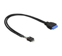 Adattatore DeLOCK USB 3.0 19 pin a USB 2.0 8 pin 60 cm Nero