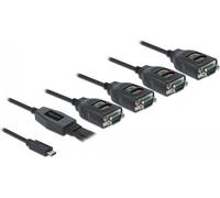 Adattatore Delock USB Type-C a 4 x seriali RS-232 DB9 con protezione ESD da 15 kV NEW