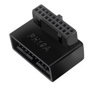 Adattatore D'en-tête De Carte Mère Adattatore USB De Carte Mère USB À 90 Degrés, Adattatore D'extension De Connecteur De Câble, Mâle À Femelle 19 spille/20 spille, Connettore De Panneau A
