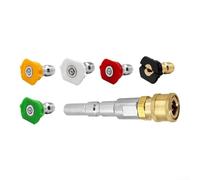 Adattatore di accoppiamento rapido per idropulitrice Nilfisk per 5 ugelli in acciaio inossidabile, compatibile con Neptune KEW Alto per WAP, punte spray 0-60 gradi per pulizia tubi di scarico e