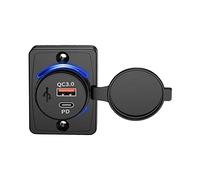 Adattatore di alimentazione 12V Presa accendisigari for auto Dual USB Caricabatteria for auto for caricatore di modifica for camper for barche marine,Precise Fit(QC And PD)