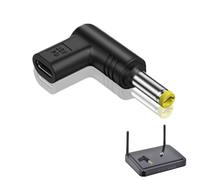 Adattatore di alimentazione angolato da USB C a CC, connettore da 15 Volt, USB femmina a spina CC maschio, compatibilità con diametro multiplo, 5,5 x 2,5 mm, 5,2 x 2,1 mm, 4,8 x 1,7 mm, 4,0 x 1,7 mm