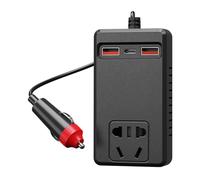 Adattatore di alimentazione automobilistico portatile 12V/24V 150W 4 caricabatterie USB Controllo intelligente della temperatura per elettronica Viaggi su strada Caricabatterie da auto a porte