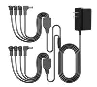 Adattatore di alimentazione CC CA 4.5V compatibile con la decorazione | Caricatore di ricambio per Natale Halloween Village Accessory, per 94566 74227 94563 94564 edificio illuminato, con 8 rebbi