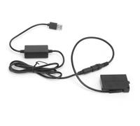 Adattatore di alimentazione CC con accoppiatore e cavo USB per batteria fittizia LPE10, compatibile con Canon 1100D, 1200D, 1300D, 1500D, 3000D