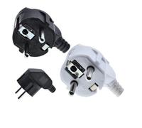 Adattatore di alimentazione convertitore 2 pezzi 16A 250V PP cablaggio gruppo spina maschio(White-black each)