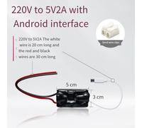 Adattatore di alimentazione da 220 V a 5 V 2 A, con protezione da sovraccarico e surriscaldamento, compatto, leggero, a risparmio energetico, uscita stabile per fotocamere senza fili e piccola