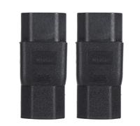 Adattatore di alimentazione da IEC320 C14 a IEC320 C21, adattatore prolunga UPS PDU da 2 pezzi, 10-15 A 125-250 V, struttura durevole in PVC rame per server ed elettronica,