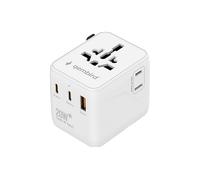 ADATTATORE DI ALIMENTAZIONE DA VIAGGIO UNIVERSALE GEMBIRD Adattatore di alimentazione da viaggio universale, 100 - 250 V, Porte USB 3