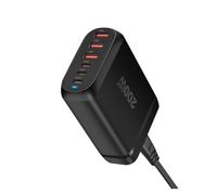 Adattatore Di Alimentazione For Laptop Con Hub A Blocco For Stazione Di Ricarica A 6 Porte USB C Da 200 W Ampiamente Applicato(Black)