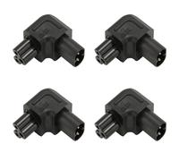 Adattatore di Alimentazione IEC320 C8 a C5 da 4 Pezzi, 2500 W, Rame Resistente, PVC, Rinforzo Singolo, per Chassis PDU, ups, Computer, Stampante, Cuociriso, Auto Elettrica