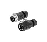 Adattatore di alimentazione industriale con bloccaggio rapido a vite LP16, filo senza saldatura, 2 pin e 3 pin, presa connettore elettrico M16(3 Pin Combo Set)
