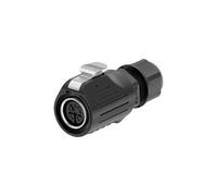 Adattatore di alimentazione industriale con bloccaggio rapido a vite LP16, filo senza saldatura, 2 pin e 3 pin, presa connettore elettrico M16(5 Pin Female Plug)