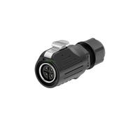 Adattatore di alimentazione industriale con bloccaggio rapido a vite LP16, filo senza saldatura, 2 pin e 3 pin, presa connettore elettrico M16(4 Pin Female Plug)