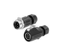 Adattatore di alimentazione industriale con bloccaggio rapido a vite LP16, filo senza saldatura, 2 pin e 3 pin, presa connettore elettrico M16(4 Pin Combo Set)