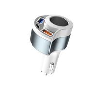 Adattatore di Alimentazione per Auto Multiporta A Ricarica Rapida con Presa Accendisigari Splitter di Tipo C e Doppia Porta USB.