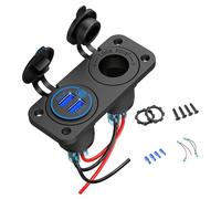 Adattatore di alimentazione per motorcycle | USB Quick Adapter | Marine Vehicle Socket | Camion Power Outlet, Portatile USB Socket, Charging Adapter, Waterproof Charging Station, Motorcycle Power