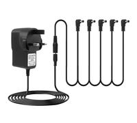 Adattatore di alimentazione per pedale della chitarra, CC 9 V, 1 A, con cavi Daisy Chain a 5 vie, per Behringer, JOYO Donner, BOSS, Sonicake, MXR, TC Electroneic Zoom Bass Effetti per chitarra, pedali