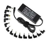 Adattatore di alimentazione universale PS 90 W Plugger. Tensione di ingresso ~: 100 / 240 V AC, 50/60 Hz, 0,25 A. Tensione di uscita : 15/16 / 18,5/19 / 19,5/20 V. Potenza: 90 W Fornito con 14 punte