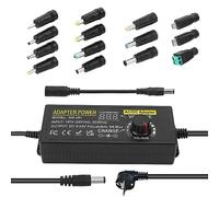 Adattatore di alimentazione universale regolabile da 120 W, 100 V-240 V AC a DC 3 V-24 V 5 A, adattatore di alimentazione regolabile con 14 consigli e cavo di polarità, 5 A max