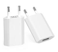 Adattatore di alimentazione USB (2 pezzi) per iPhone, Samsung Xiaomi Sony LG Smartphone, iWatch, fotocamere, tablet, MP3, ecc., Universale 5V1A