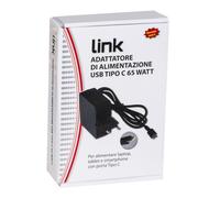Link Adattatore di Alimentazione USB Tipo C 65 Watt per Smartphone, Notebook, Tablet, Power Bank