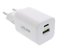 ITS Alimentatore USB, caricatore, USB-A + USB Tipo-C, 33W, PD + QC bianco