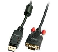 LINDY Cavo Adattatore DisplayPort a VGA 3m Nero Oro