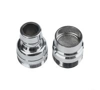 Adattatore di collegamento dell'acqua per lavastoviglie, confezione da 2, con aeratore integrato, in ottone cromato, per rubinetti standard con filettatura da 0,8 e 0,6 pollici
