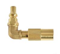 Adattatore di connessione rapida del gas propano, 1/4 'RV Quick Connect 90 Gradi Adattatore, Adattatore in ottone per forno da tavolo Accoppiatore in ottone