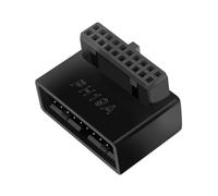 Adattatore di connessione USB 3.0 for scheda madre del computer desktop, spina verticale da 19p a 20p, gomito dello sterzo installato, rotazione di 90°(Type A)
