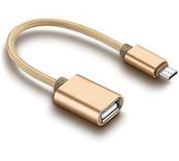 Adattatore di conversione host USB Cavo OTG Micro USB Maschio-USB A Femmina DoratoDesign Durevole