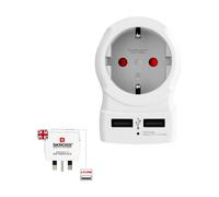 Adattatore di Corrente Skross 1500280 USB x 2 Europeo Regno Unito