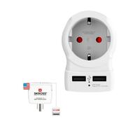 Adattatore di Corrente Skross 1500281 USB x 2 Europeo Stati Uniti