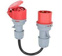 Adattatore Di Corrente Strutturale Adattatore Cee 32A Su 16A, Adattatore Cee, Spina Industriale a Cinque Poli, Cee Adattatore Frizione Portatile, Impermeabile Ip44, Adatto Per Industria e Casa