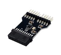 Adattatore di espansione a doppia porta USB2.0 9Pin per intestazioni della scheda madre 19Pin con erogazione efficiente di potere