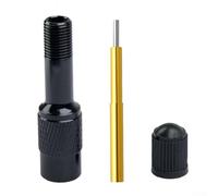 Adattatore di estensione della valvola per forcella anteriore della bicicletta, ammortizzatori e camere d'aria che supportano 45 mm di lunghezza aggiuntiva, materiale in alluminio (nero)