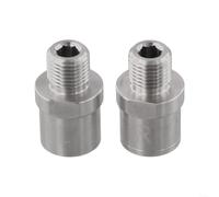 Adattatore di estensione per pedale della bicicletta per pedali da 9/16 pollici su pedivelle da 1/2", acciaio inossidabile 304, aumento fattore Q 20 mm, coppia argento