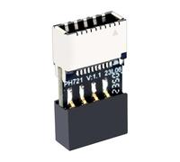 Adattatore di estensione per scheda madre USB 2.0 9 pin maschio a USB 3.1 tipo E femmina, convertitore ad alta velocità, porta pannello frontale per computer, compatibile con tutti i sistemi che